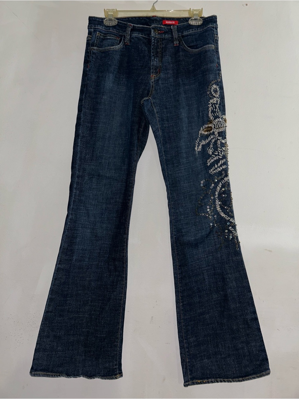 Dorothee Bis Jeans Womens 8 Southwestern Embroidered Flare Leg Medium Wash - Picture 2 of 6